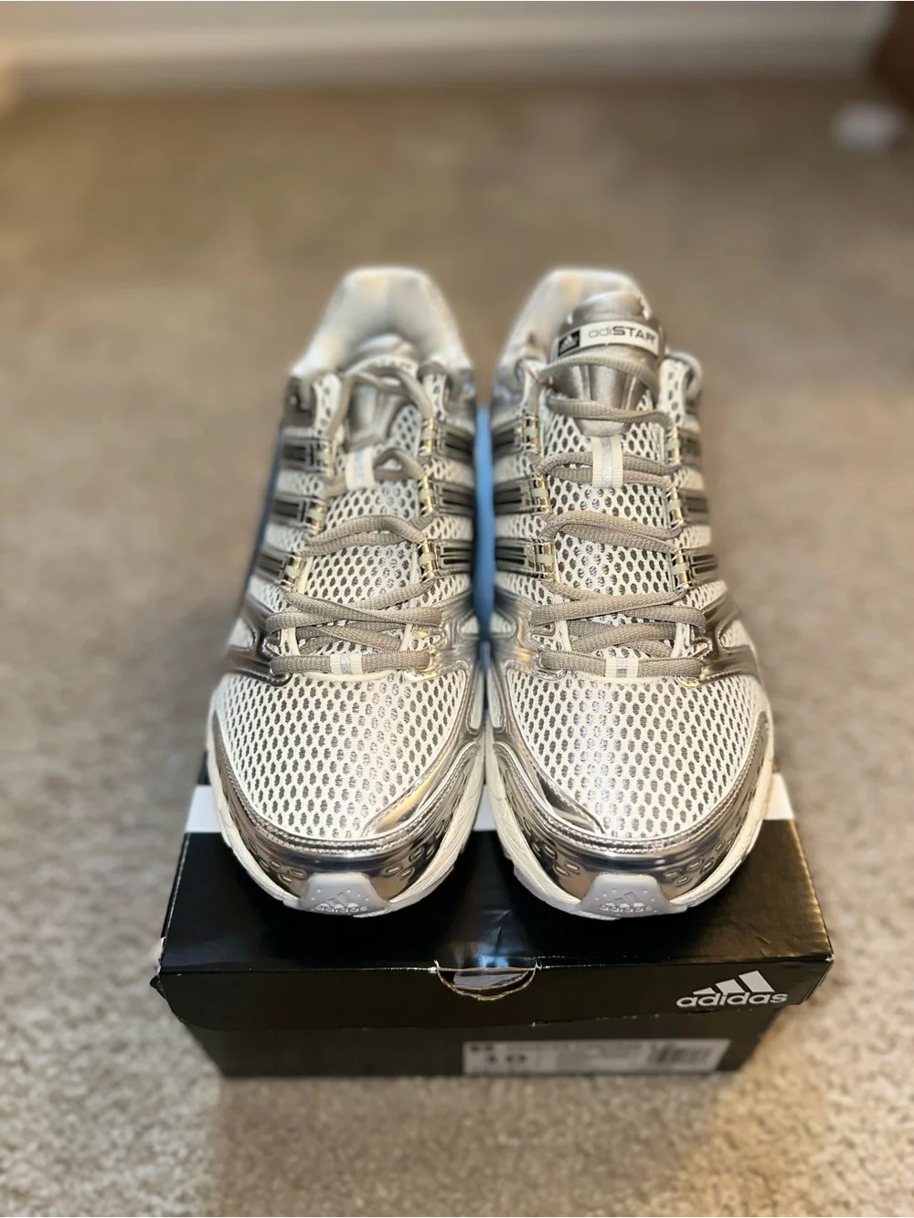 Adidas Adistar Control 5 “Off-White/Silver Metallic”